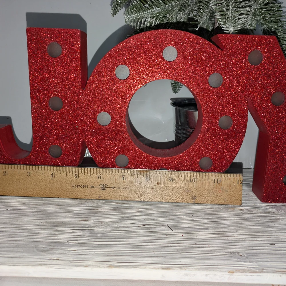 Target Red Glitter Light Up Joy Holiday Sign